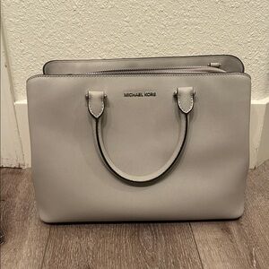 Michael Kors Light Gray Satchel Bag